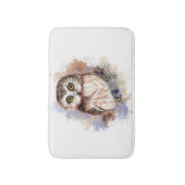 Cute Waterverf Owl Bird Natuur art Badmat (Voorkant Verticaal)