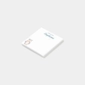 Cute Waterverf Owl Post-it® Notes (Schuin)