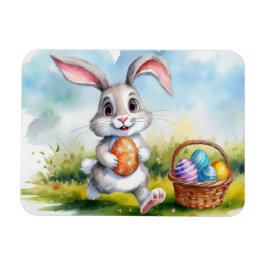 Cute Waterverf Paasbunny Magneet