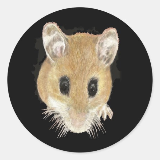 Cute Waterverf Pocket Mouse Sticker (Voorkant)