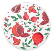Cute Waterverf Pomegranate Fruit Keramische Knop (Voorkant)
