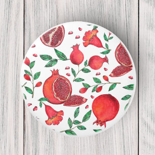 Cute Waterverf Pomegranate Fruit Keramische Knop