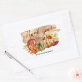 Cute Waterverf Pumpkins Thanksgiving Rechthoekige Sticker (Envelop)