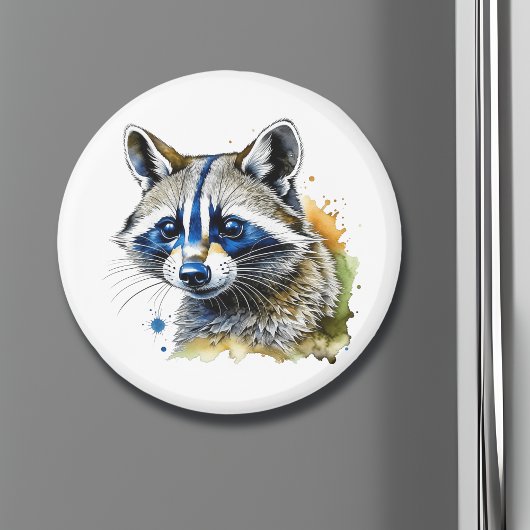 Cute Waterverf Raccin Ronde Sticker