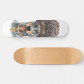 Cute Waterverf Rapper Doberman Skateboard (Horizontaal)