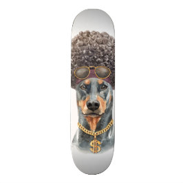 Cute Waterverf Rapper Doberman Skateboard