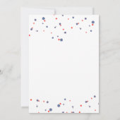 Cute Waterverf Red White Blue 4 juli Kaart (Achterkant)