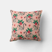 Cute Waterverf roze kalk Kussen (Achterkant)