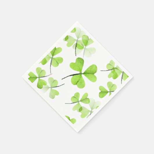 Cute Waterverf Shamrocks Pattern St Patrick's Day Servet (Hoek)