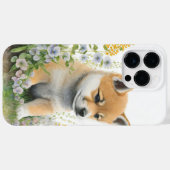 CUTE WATERVERF SHIBA INU PUPPY Case-Mate iPhone CASE (Achterkant (horizontaal))