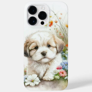 CUTE WATERVERF SHIH TZU PUPPY DOG Case-Mate iPhone 14 PRO MAX HOESJE