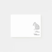 Cute Waterverf Silver Fox Post-it® Notes (Voorkant)