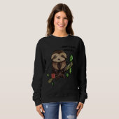 Cute Waterverf Sloth, First Coffee Whimsical I Trui (Voorkant volledig)