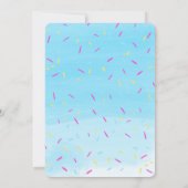 Cute Waterverf Sloth Rainbow Birthday Party Kaart (Achterkant)