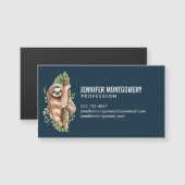 Cute Waterverf Sloth & Tropical Leaves (Voorkant / Achterkant)