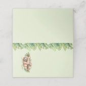 Cute Waterverf Sloth & Tropical Leaves (Buitenkant ongevouwen)