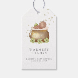 Cute waterverf st patricks baby shower bedankt cadeaulabel