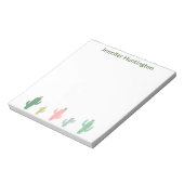 Cute Waterverf Succulent Cactus Personalized Notitieblok (Gedraaid)