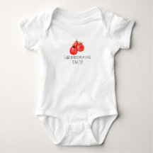 Cute Waterverf Tomato Baby Bodysuit