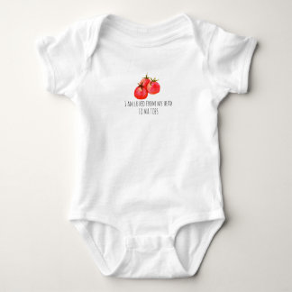 Cute Waterverf Tomato Baby Bodysuit