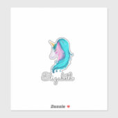 Cute Waterverf Unicorn Sticker (Vel)