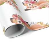 Cute waterverf vos cadeaupapier (Rol Hoek)