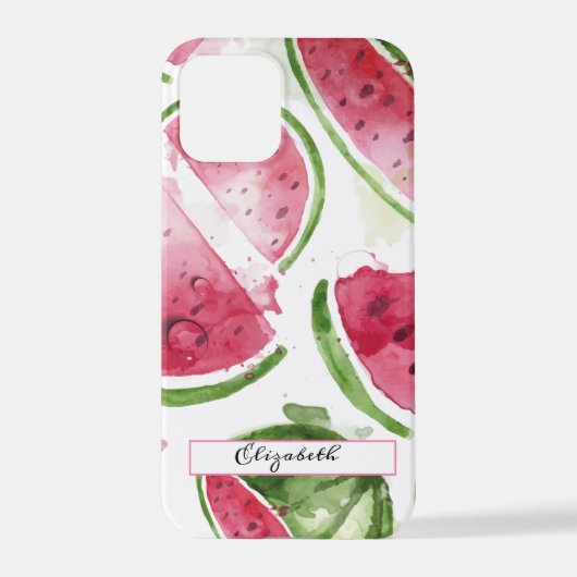 Cute Waterverf Watermelon iPhone Hoesje (Achterkant)