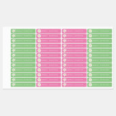 Cute Waterverf White Floral Monogram Cloiling Labels (Vel)