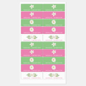 Cute Waterverf White Floral Monogram Food Labels (Vel)