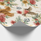 Cute Waterverf Woodland Animals Florence Pattern Cadeaupapier (Hoek)