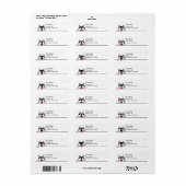 Cute Waving Husky Dog Etiket (Full Sheet)