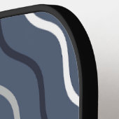 Cute Wavy Lines Grijze Pickleball Paddle (Links Detail)