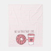 Cute We gaan samen Donuts en Koffee Fleece Blanket (Voorkant)
