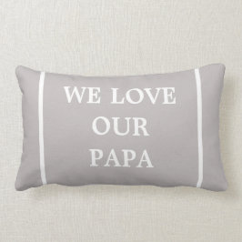 Cute We houden van onze papieren lumbar pillow Kussen