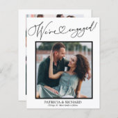 Cute We zijn de Aankondiging van Verloving Foto (Voorkant / Achterkant)