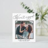 Cute We zijn de Aankondiging van Verloving Foto (Staand voorkant)