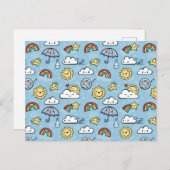 Cute Weather Briefkaart (Voorkant / Achterkant)