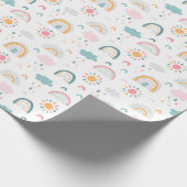 Cute Weather Pattern Cadeaupapier (Hoek)