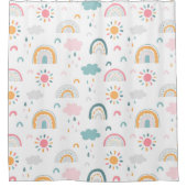 Cute Weather Pattern Douchegordijn (Voorkant)