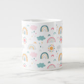 Cute Weather Pattern Extra Grote Beker (Voorkant)