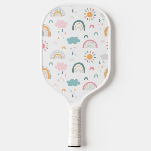 Cute Weather Pattern Pickleball Paddle (Achterkant)
