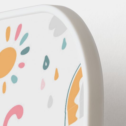 Cute Weather Pattern Pickleball Paddle (Links Detail)