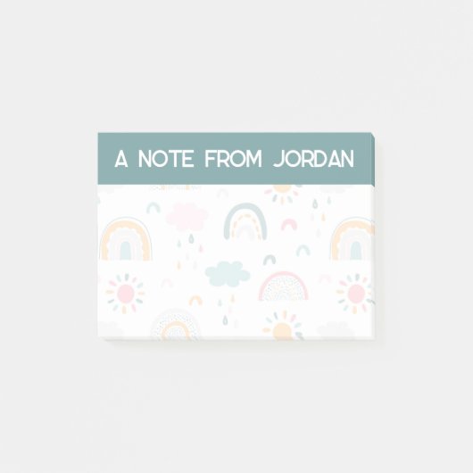 Cute Weather Pattern Post-it® Notes (Voorkant)