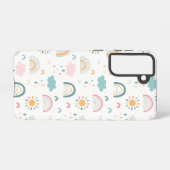 Cute Weather Pattern Samsung Galaxy Hoesje (Achterkant horizontaal)
