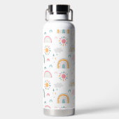 Cute Weather Pattern Waterfles (Achterkant)