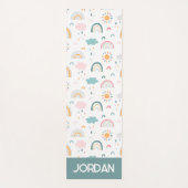 Cute Weather Pattern Yogamat (Voorkant)