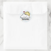 Cute Weather Ronde Sticker (Tas)
