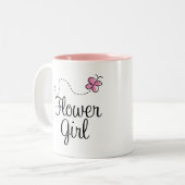 Cute Wedding Bloemenmeisje Gift Mok (Voorkant links)