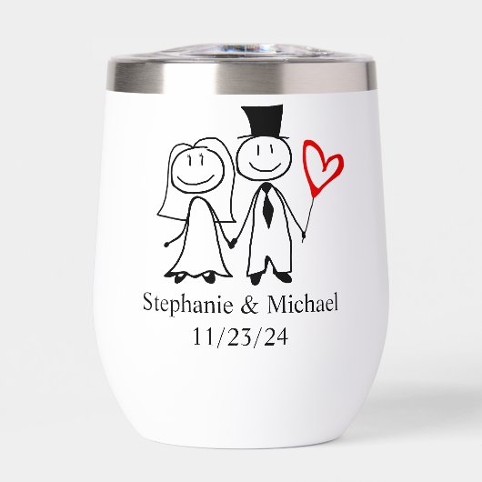 Cute Wedding Couple Bride Groom Custom (Voorkant)