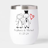 Cute Wedding Couple Bride Groom Custom (Achterkant)